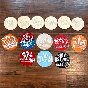 Baby Milestone and Holiday Discs Set